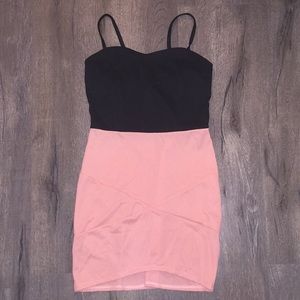 Cute Bodycon Black/Pink Dress Size Small